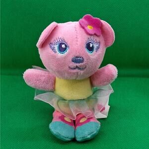 Build A Bear BAB Ballerina Angel Bear Wristie Wristlet 2019 Tutu Pink Flowers